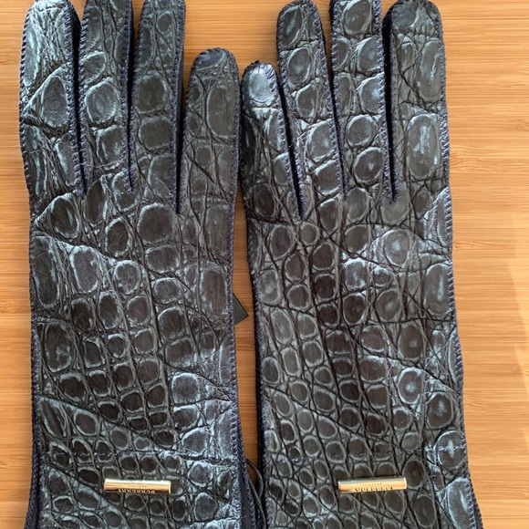 NWT BURBERRY PRORSUM $1295 PYTHON GLOVES SZ 7 - Picture 5 of 11